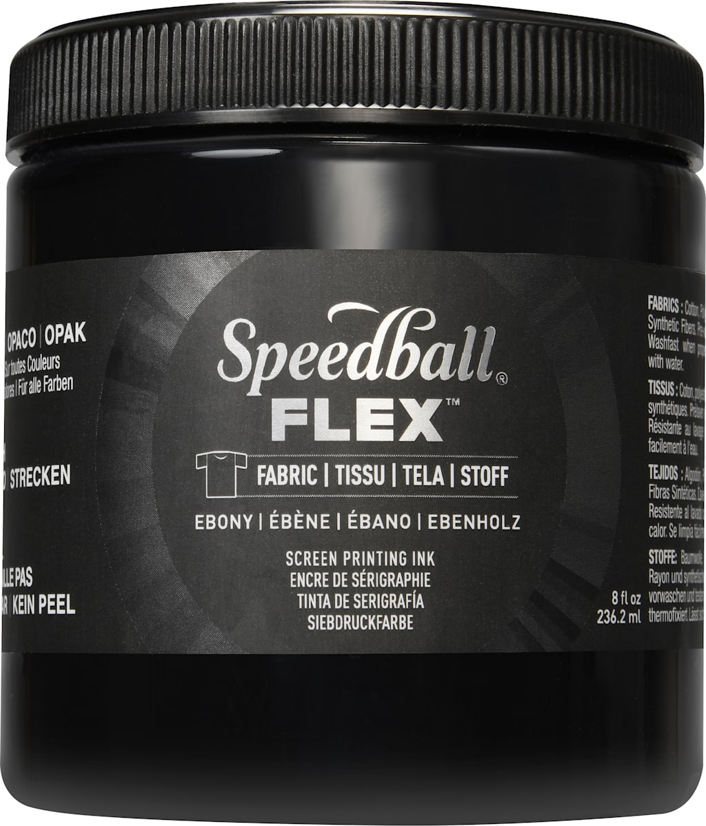Flex Screen Printing Ink Fabric 8OZ Ebony