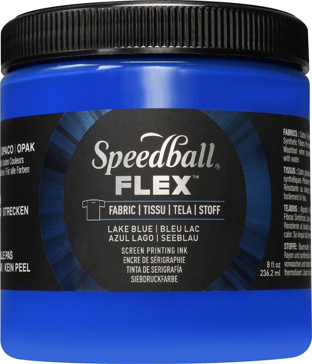 Flex Screen Printing Ink Fabric 8OZ Lake Blue