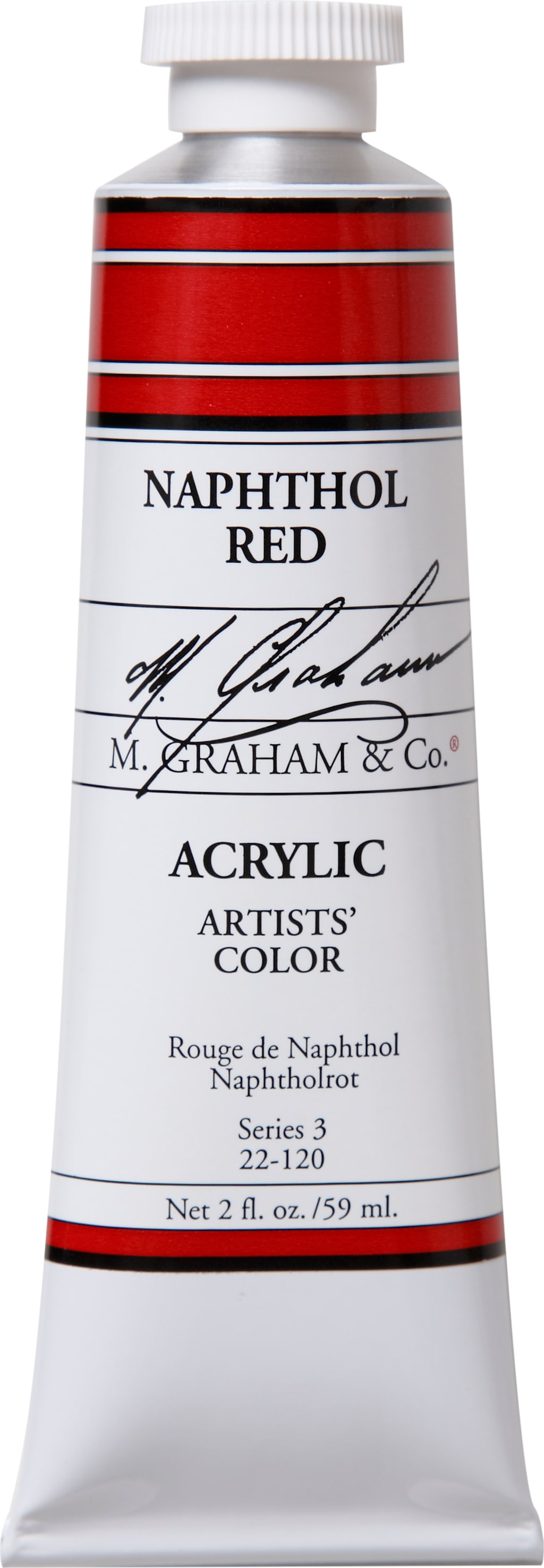 M. Graham Naphthol Red 2-fluid ounce (60 ml) Artists Acrylic
