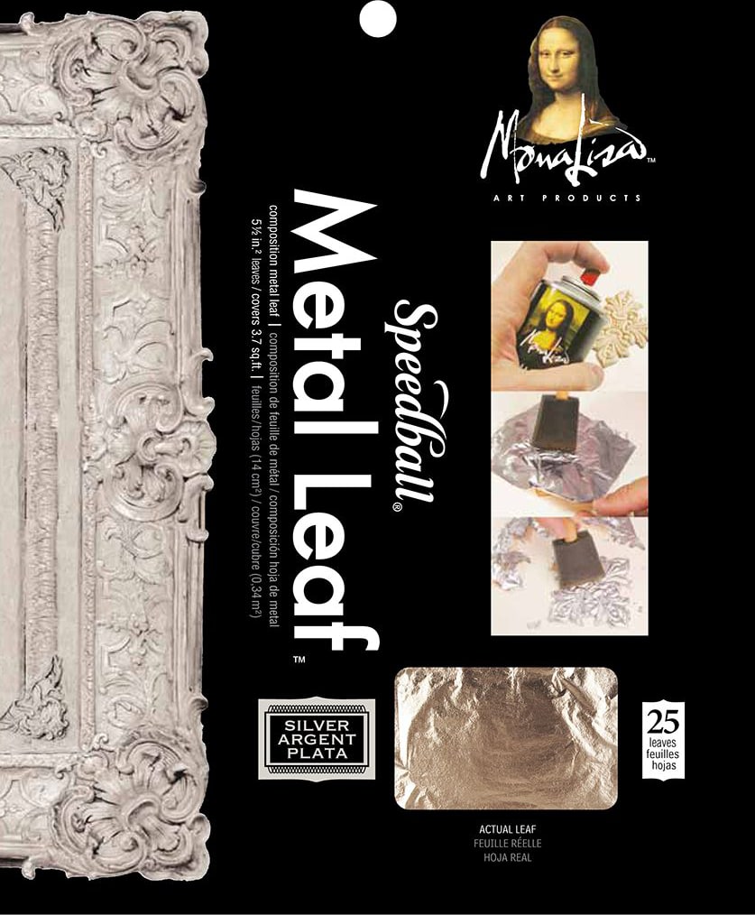 METAL LEAFING SILVER 5.5X5.5 25 SHEETS