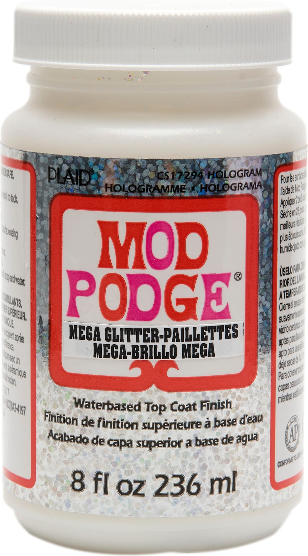 Mod Podge Mega Glitter Hologrm 8oz