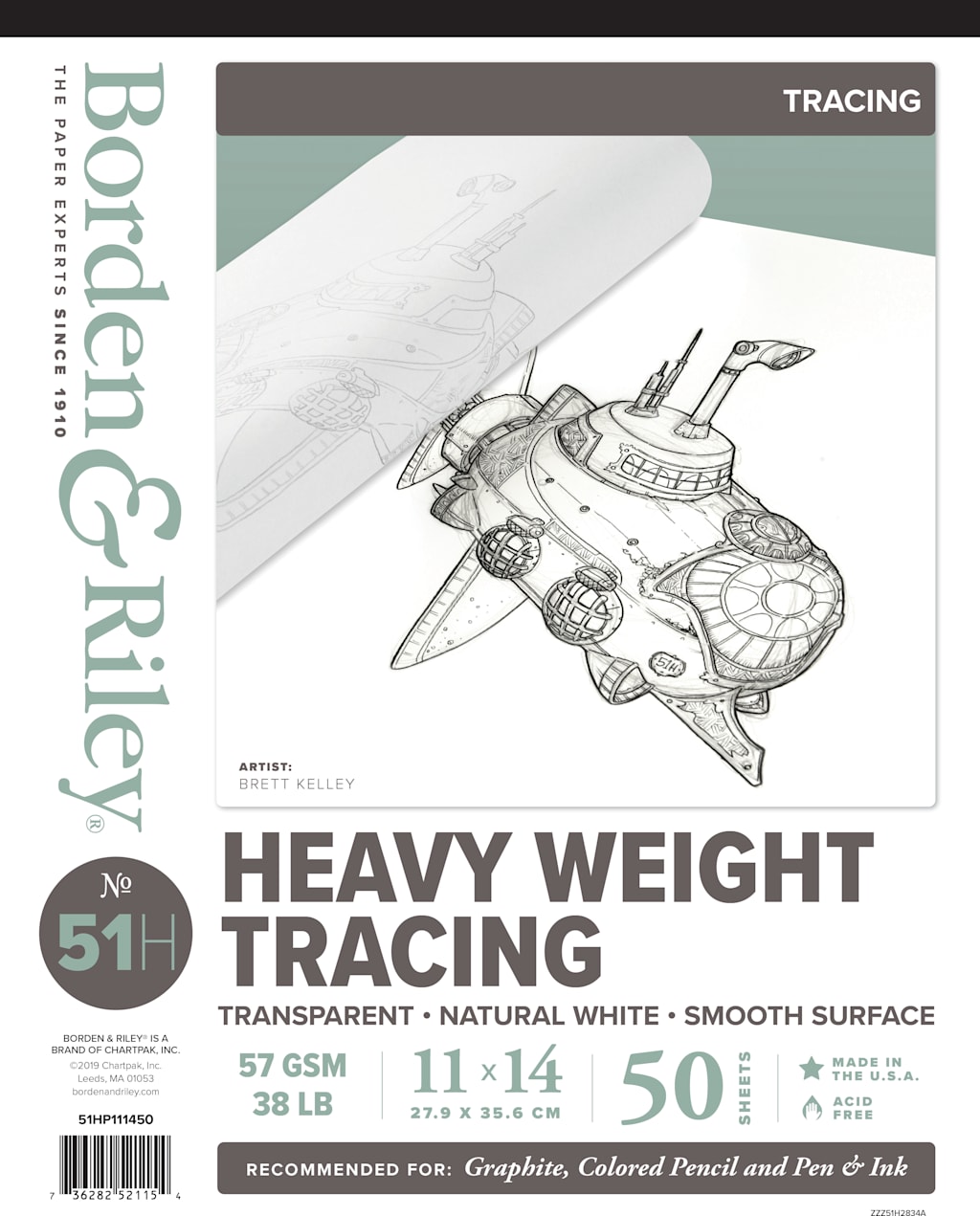MONROE PARCHMENT TRACING PAD 11X14 50 SHEETS