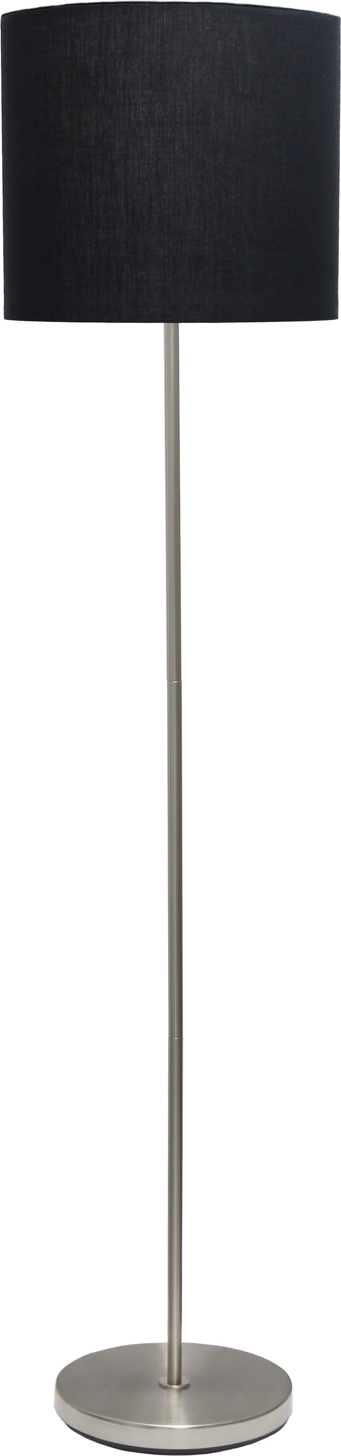 NICKEL FLOOR LAMP BLK LED