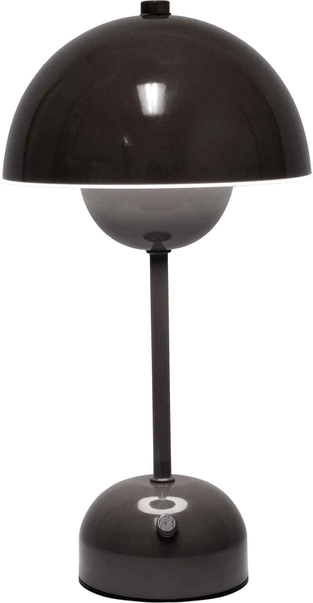 Simple Designs 11.8 Mushroom Magic Dimming LED Touch Stick Lamp, Portable & Rechargeable