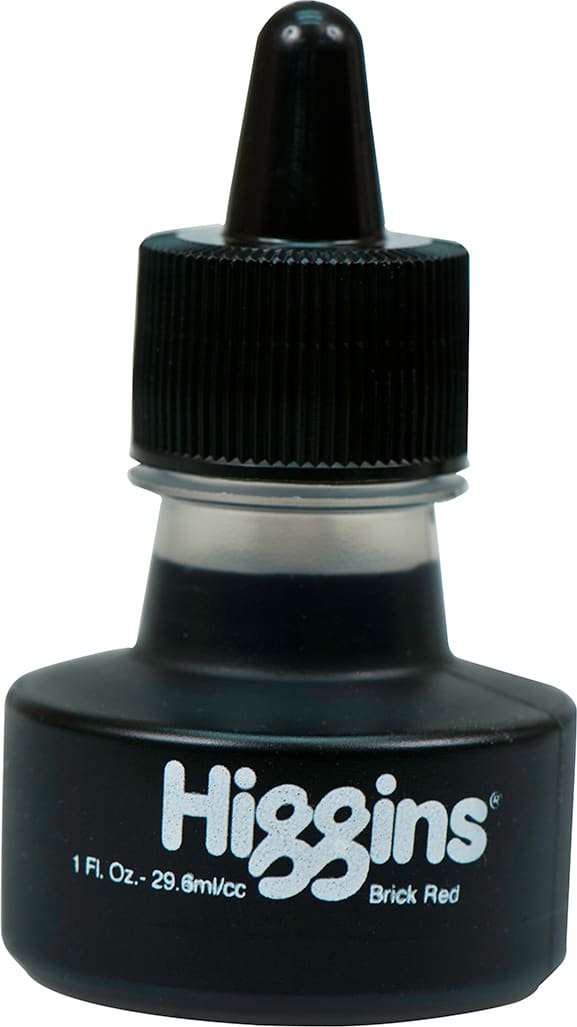 HIGGINS INK BRICK RED 1 OZ
