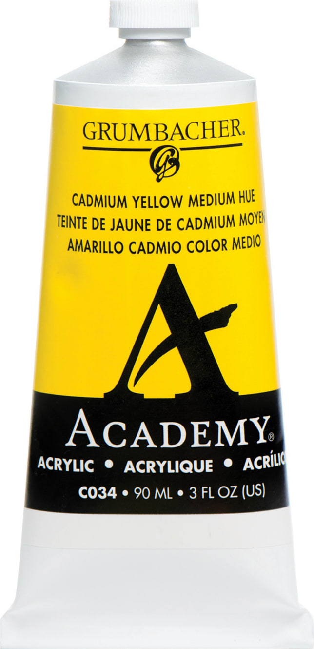 ACADEMY ACRYLIC 90ML CADMIUM YELLOW MEDIUM