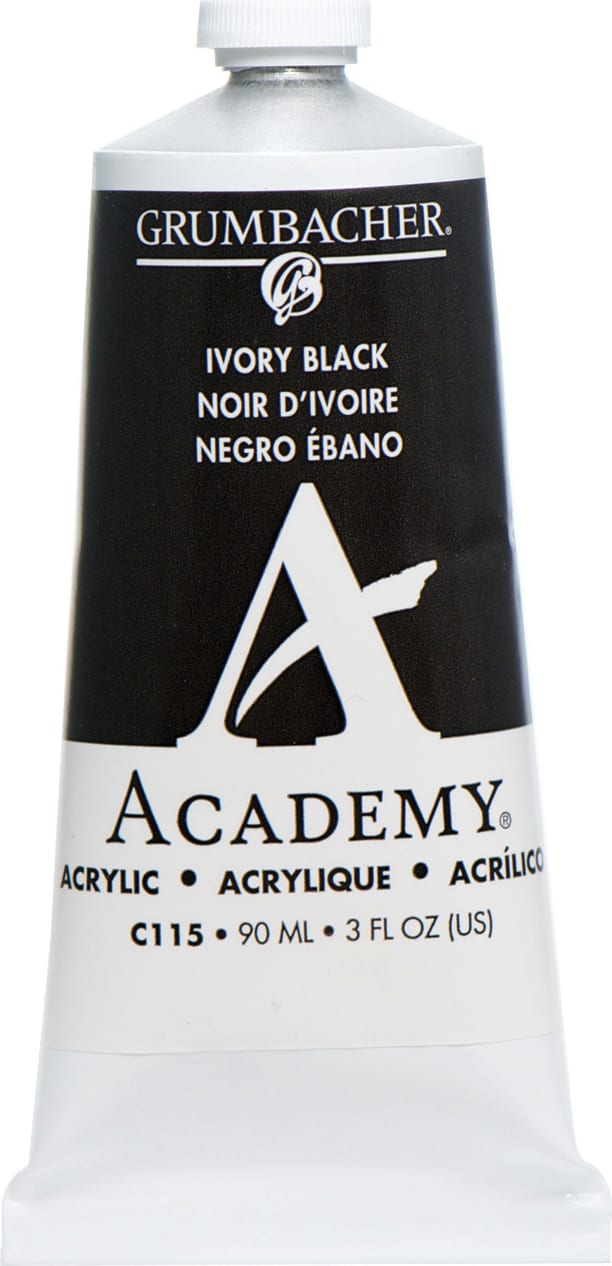 ACADEMY ACRYLIC 90ML IVORY BLACK