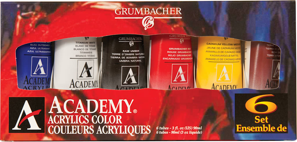 Academy Acrylic 6/Color Set