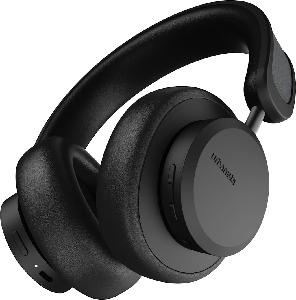Los Angeles Solar Powered Noise Cancelling Headphones, Midnight Black - ONLINE ONLY