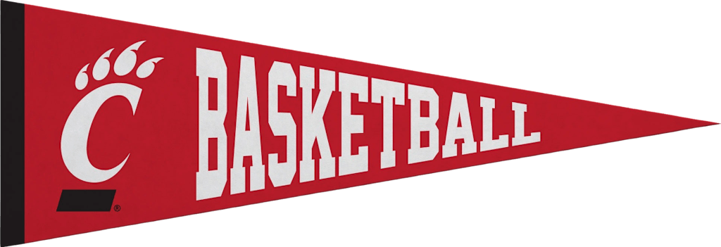 University of Cincinnati Bearcats Basketball 5x15 Pennant