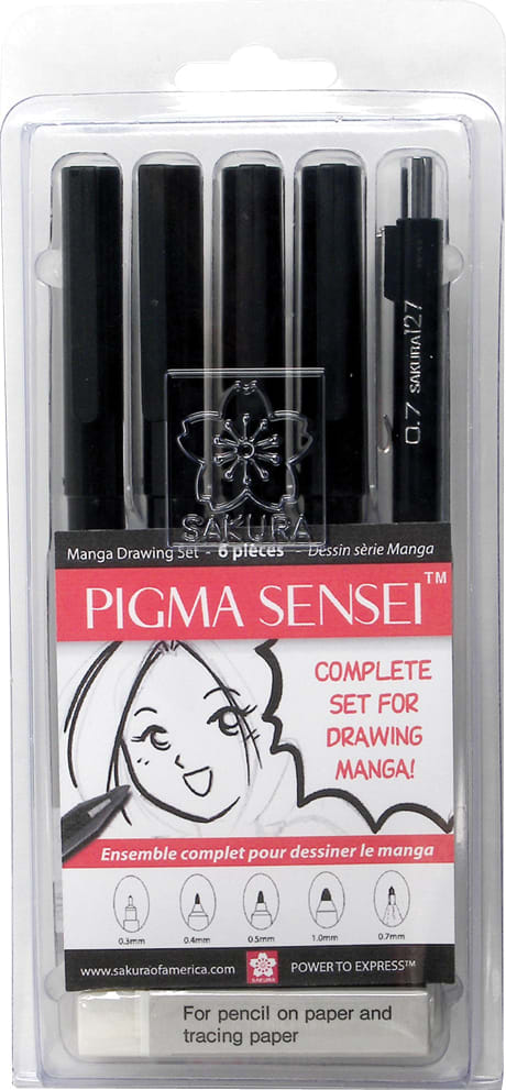 PIGMA SENSEI MANGA DRAW 6 PIECE