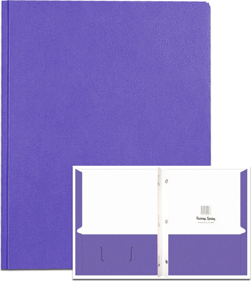PORTFOL 2PKT 3PRONG VIOLET