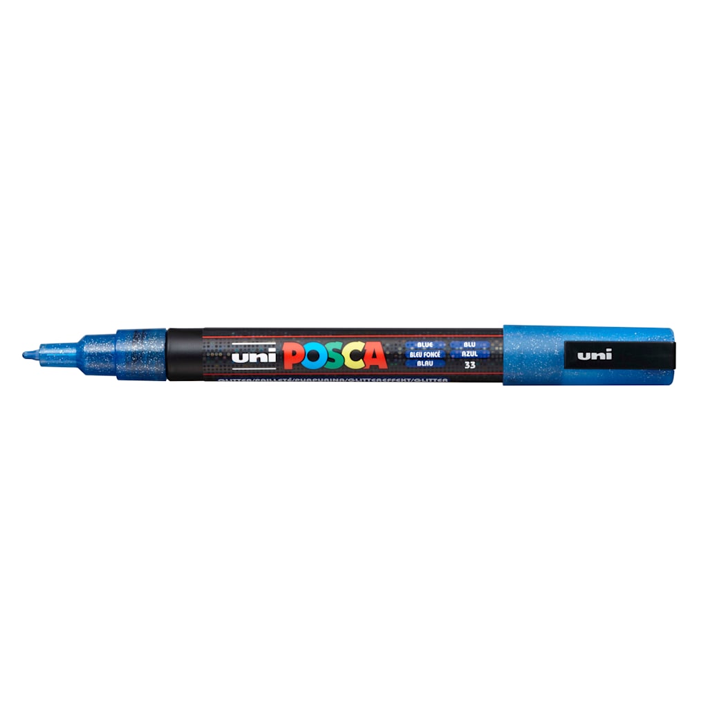 Posca Paint Marker PC-3M Fine Glitter Blue