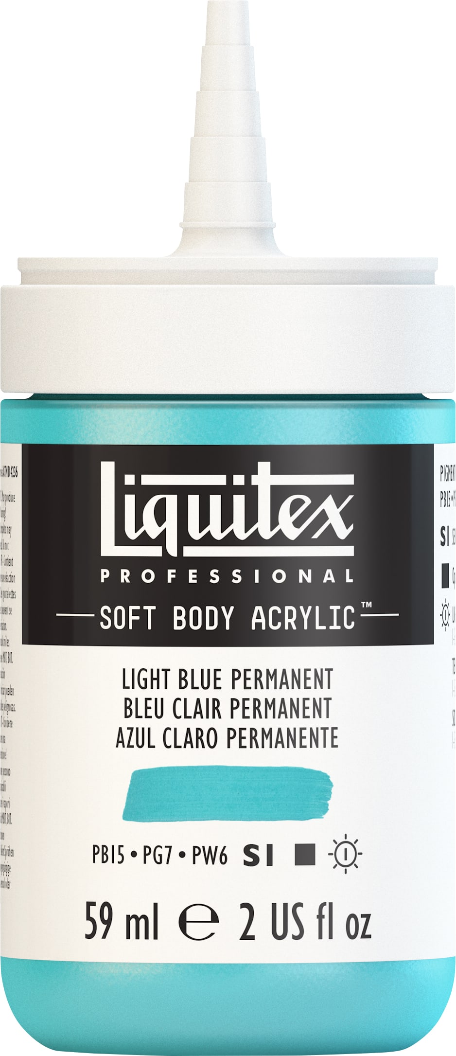 PROFESSIONAL SOFT BODY ACRYLIC 59ML LIGHT BLUE PERMANENT
