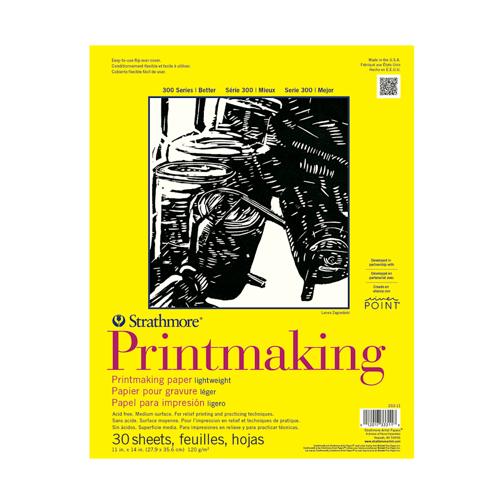 PRINTMAKING PAPER PAD LIGHTWEIGHT 11X14 30 SHEETS