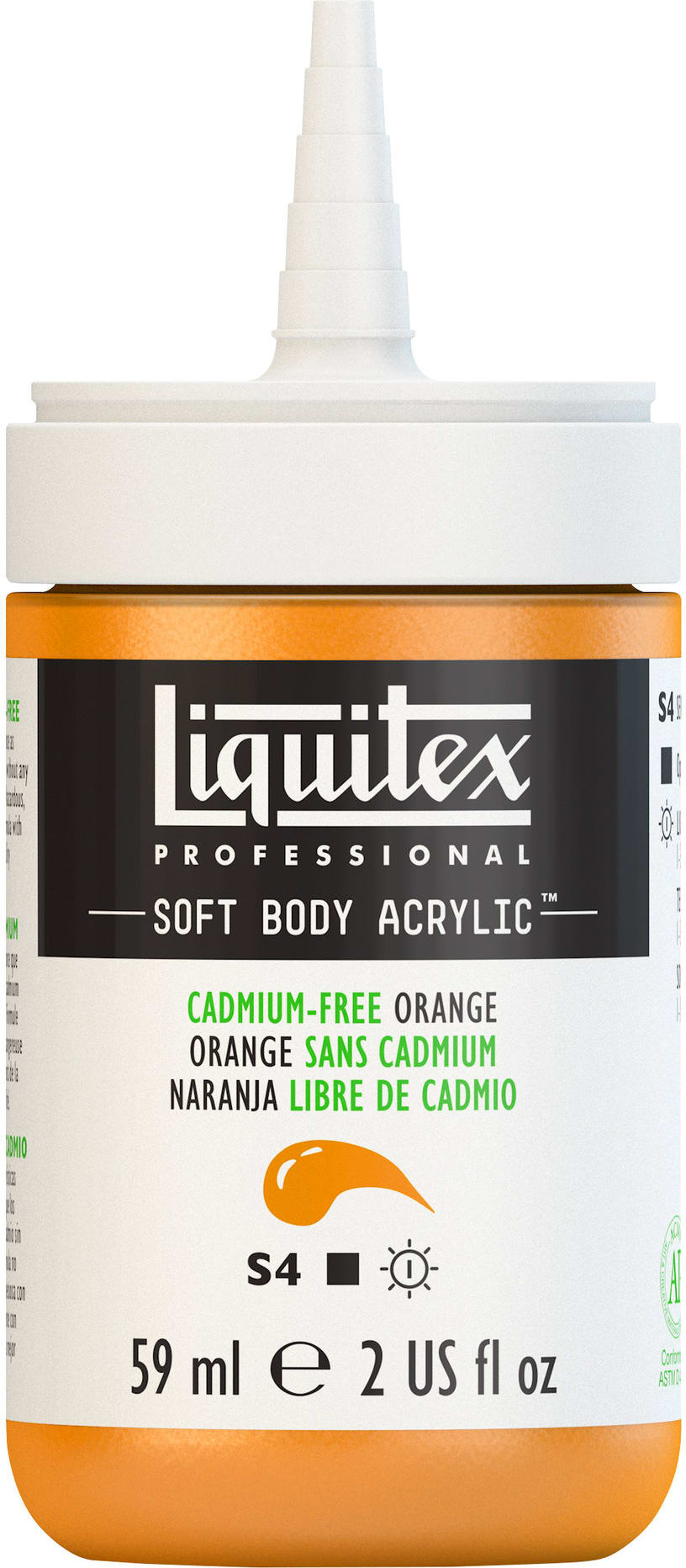 PROFESSIONAL SOFT BODY ACRYLIC 59ML CADMIUM FREE ORANGE
