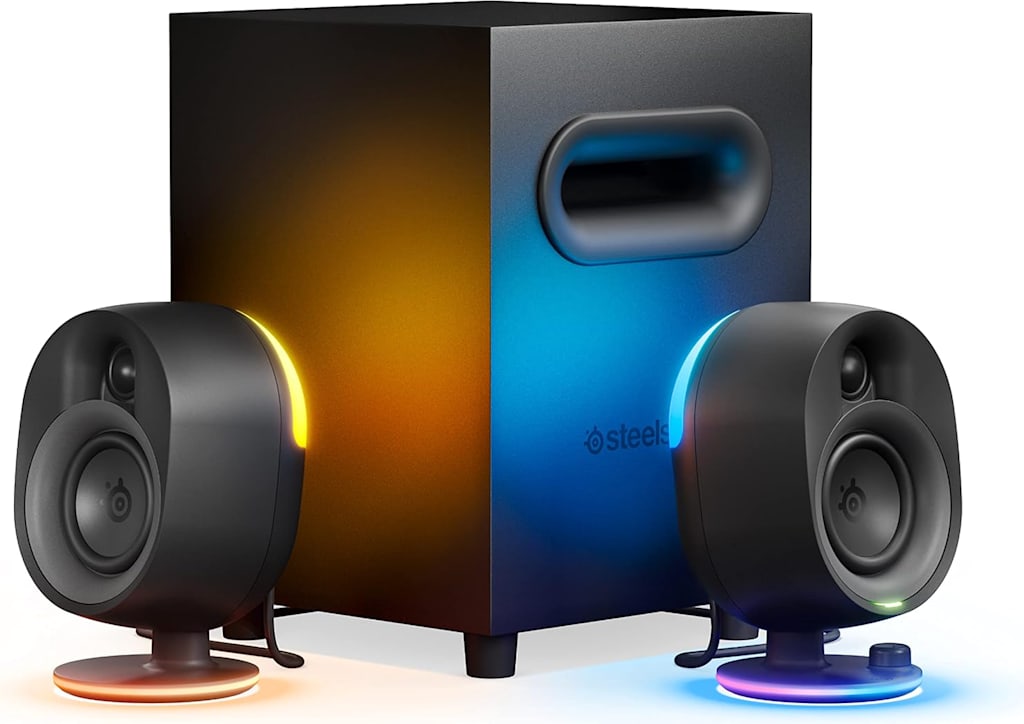 SteelSeries Arena 7 RGB Illuminated 2.1 Gaming Speakers with Powerful Bass, Subwoofer