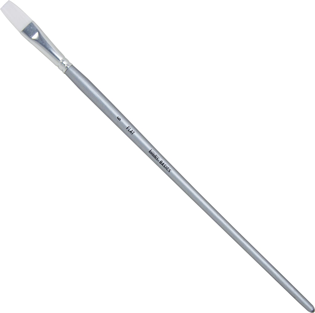 BASICS BRUSH FLAT #6 LONG HANDLE