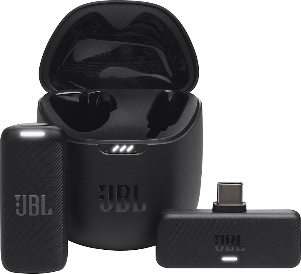 JBL Quantum Stream Wireless Clip-on Microphone, Black