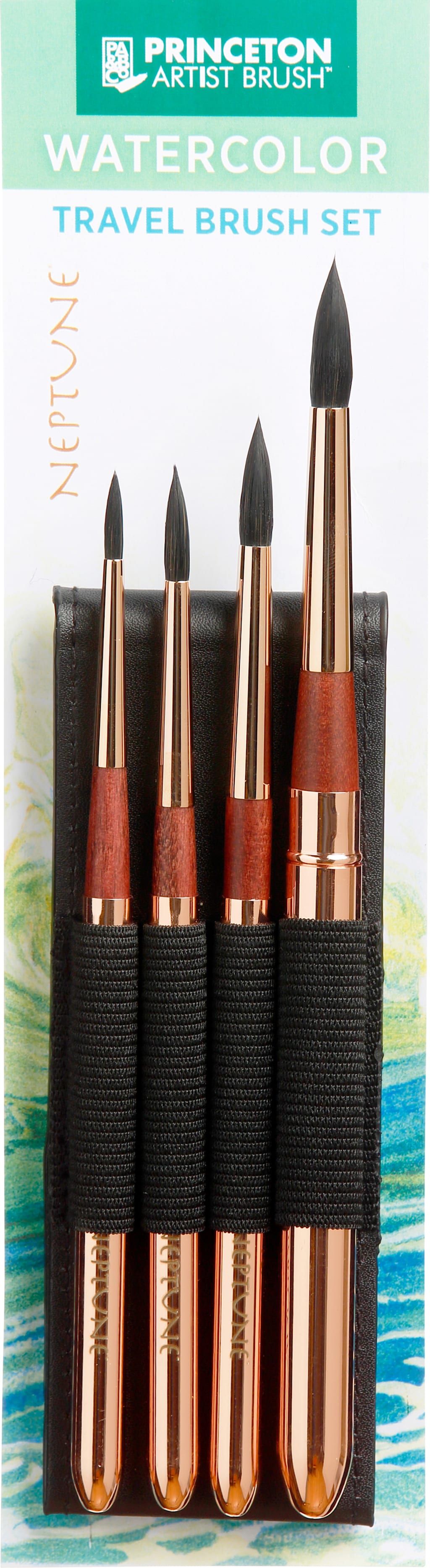 NEPTUNE SYNTHETIC TRAVEL BRUSH SET/4