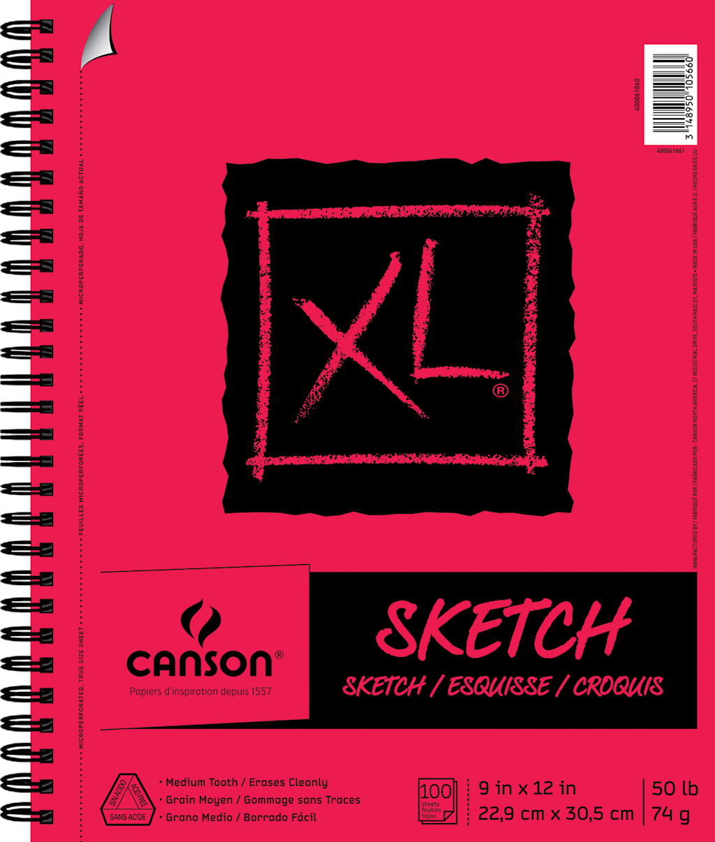 XL SKETCH SIDE-WIRE BOUND 12X9 100 SHEETS