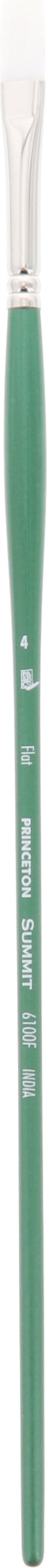 SUMMIT WHITE SYNTHETIC BRISTLE FLAT 4 LONG HANDLE