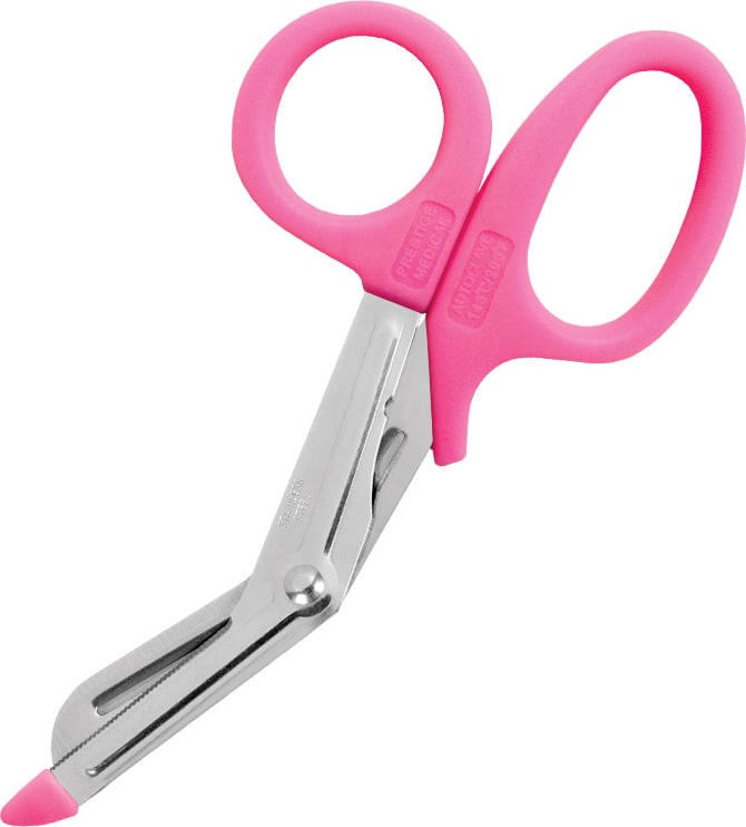 5.5IN NURSE UTILITY SCISSOR-SLIDE PACK-HOT PINK