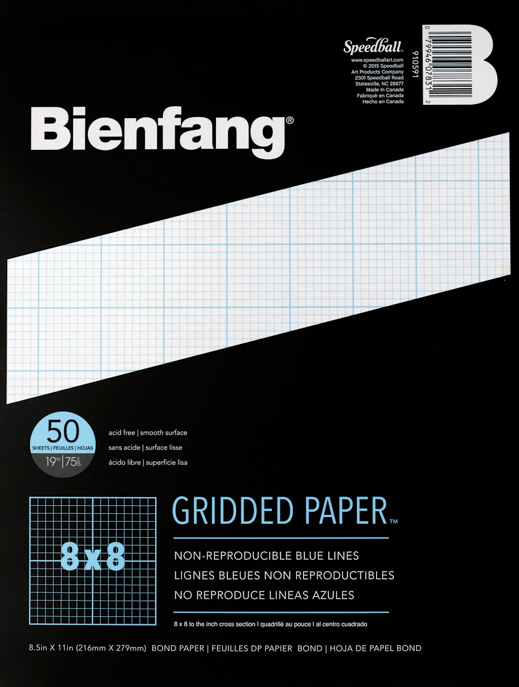 CROSS SECTION PAD 8X8  8.5X11 50 SHEETS