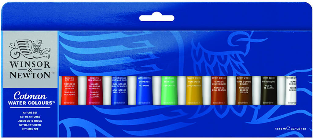 Cotman Watercolor Set Of 12 Colors In 8Ml Tube