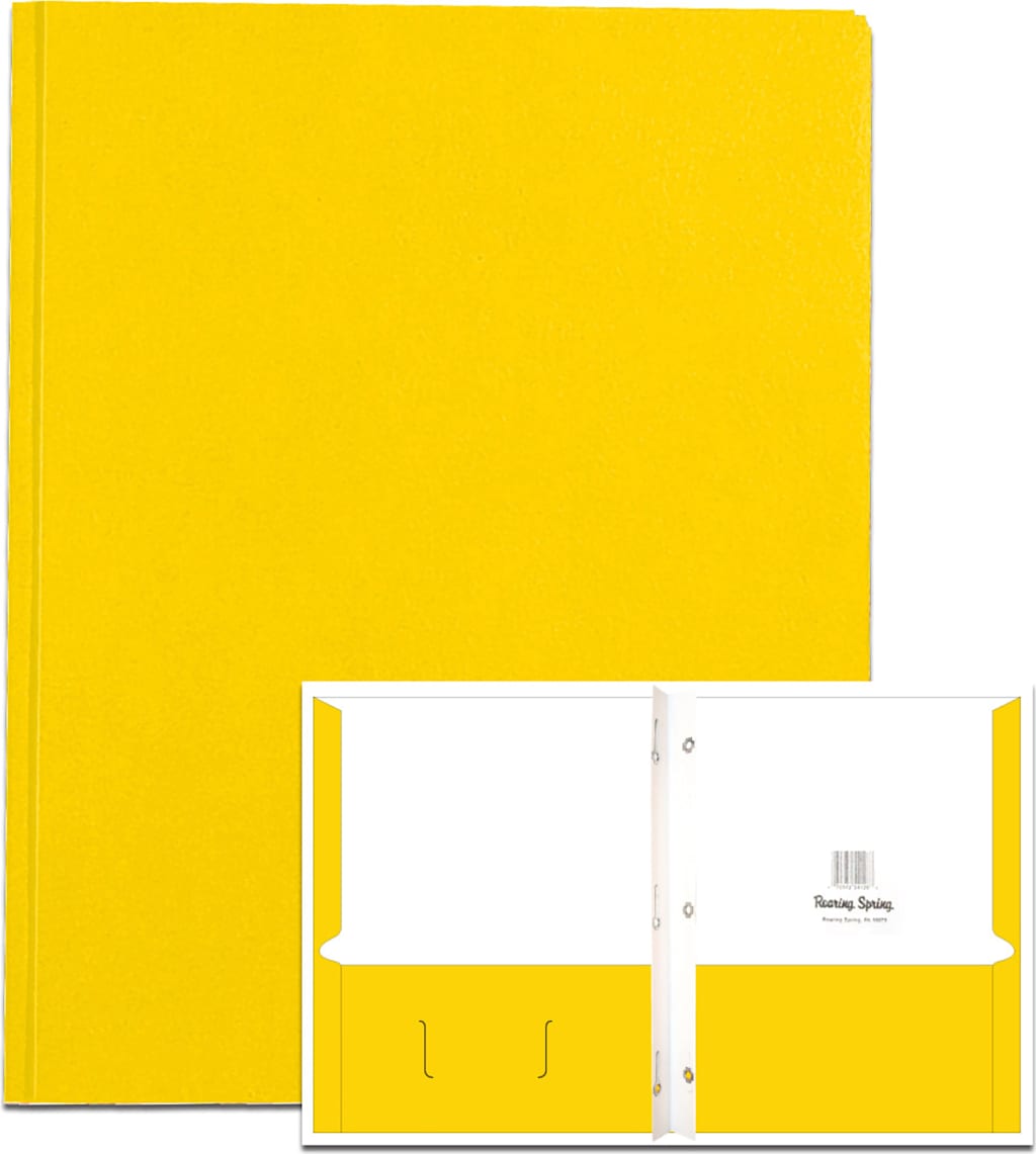 PORTFOL 2PKT 3PRONG YELLOW