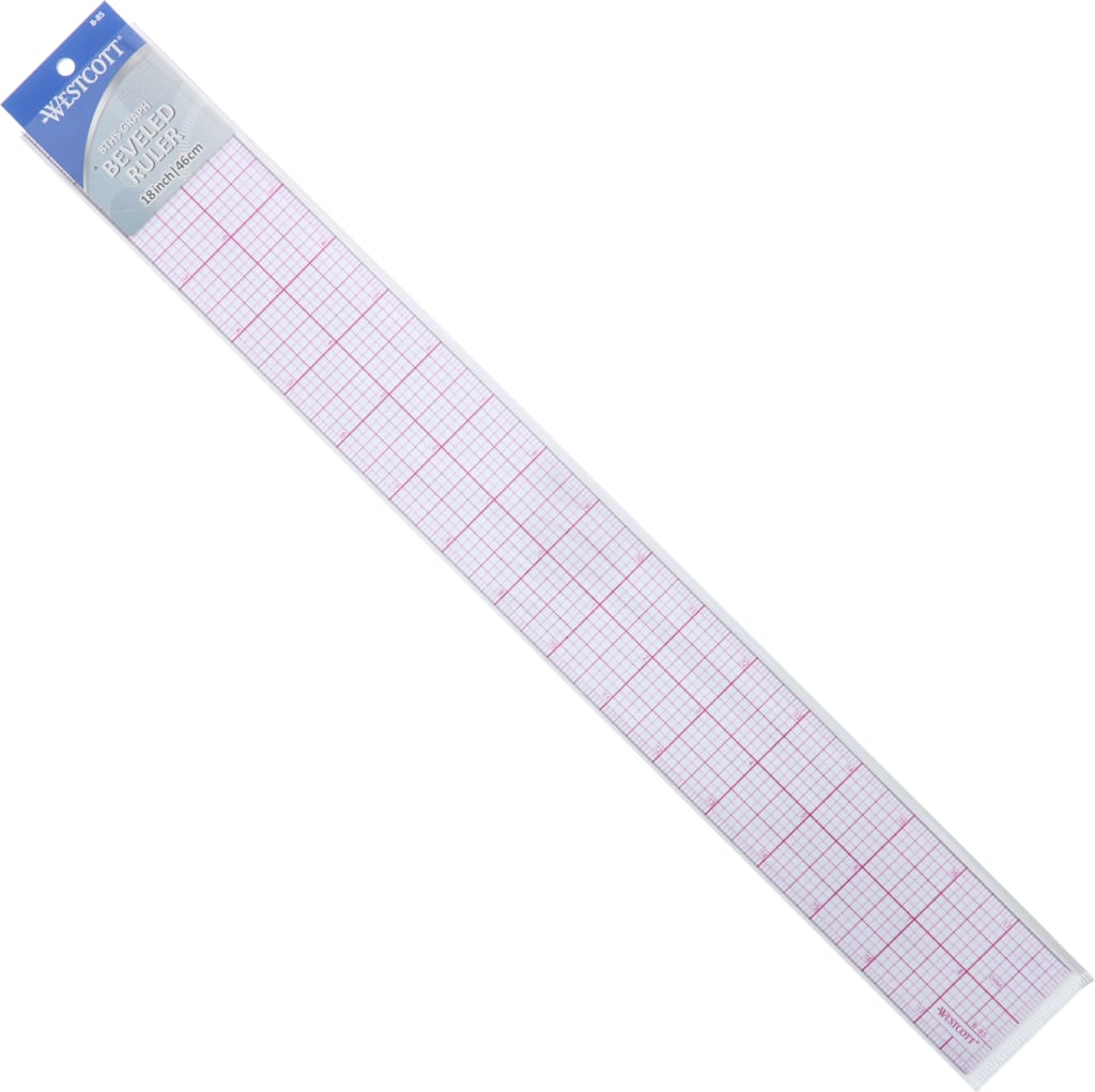 RULER STANDARD BEVELED 2X18