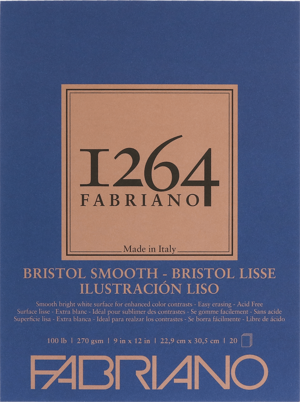 1264 BRISTOL PAD SMOOTH 9X12 20 SHEETS