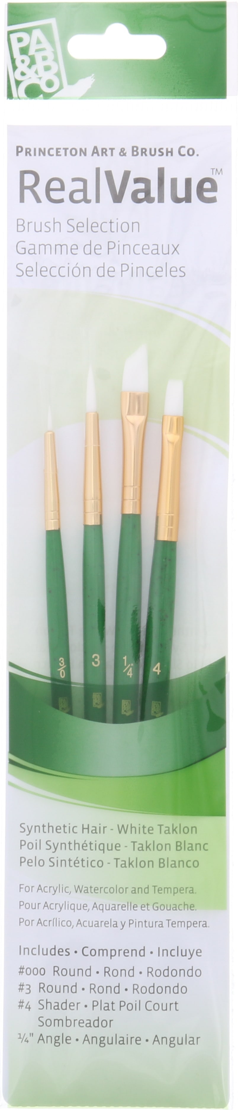 BRUSH WHITE TAKLON 4 PACK