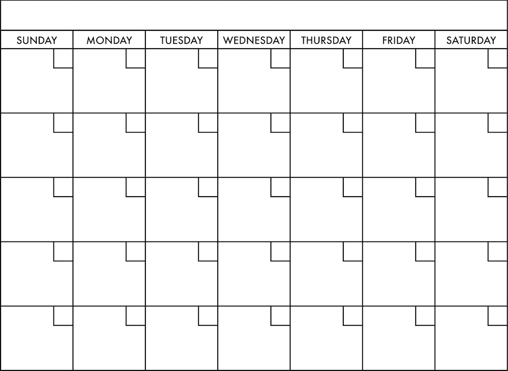 DRY ERASE CALENDAR DECAL