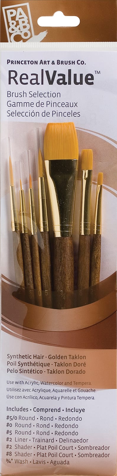 BRUSH GOLD TAKLON VALUE 7PK