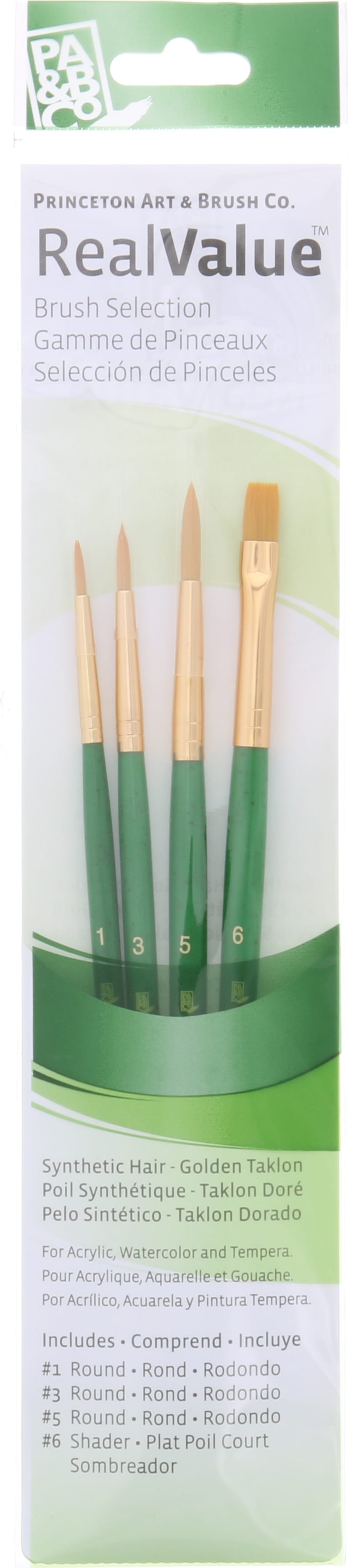 BRUSH GOLD TAKLON ROUNDS 4 PACK
