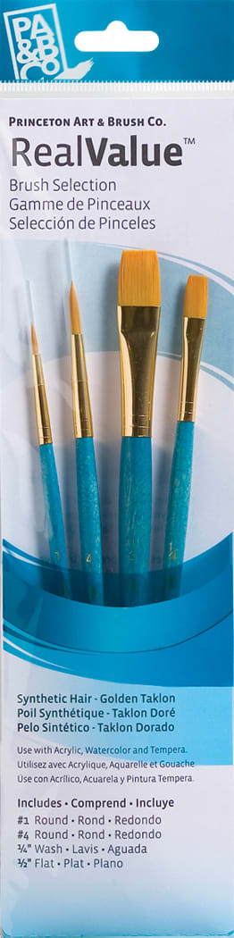 BRUSH GOLD TAKLON VALUE 4PK