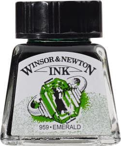 DRAWING INK 1/2 OZ EMERALD