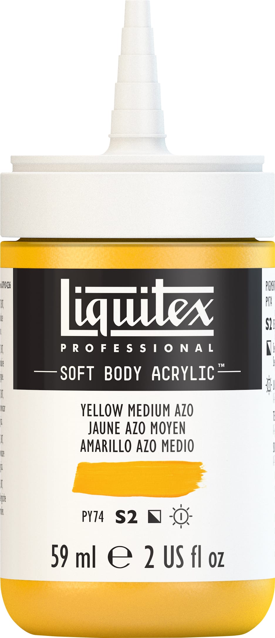 PROFESSIONAL SOFT BODY ACRYLIC 59ML YELLOW MEDIUM AZO