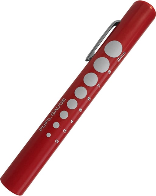 PUPIL GAUGE DISPOSABLE PENLIGHT-RED