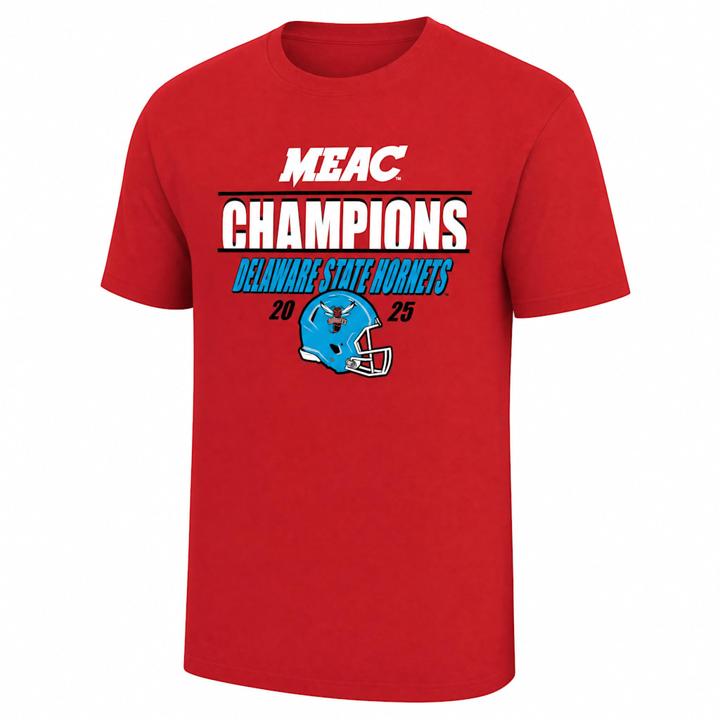 Delaware State University Football 2025 MEAC Regular Season Champions Short Sleeve T-Shirt
