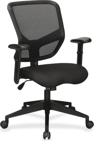 CHAIR BLK MESH MIDBACK LLR