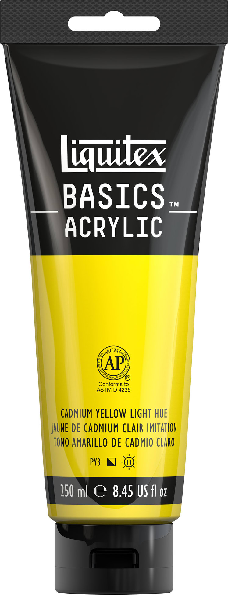 BASICS ACRYLIC 250ML CADMIUM YELLOW LIGHT