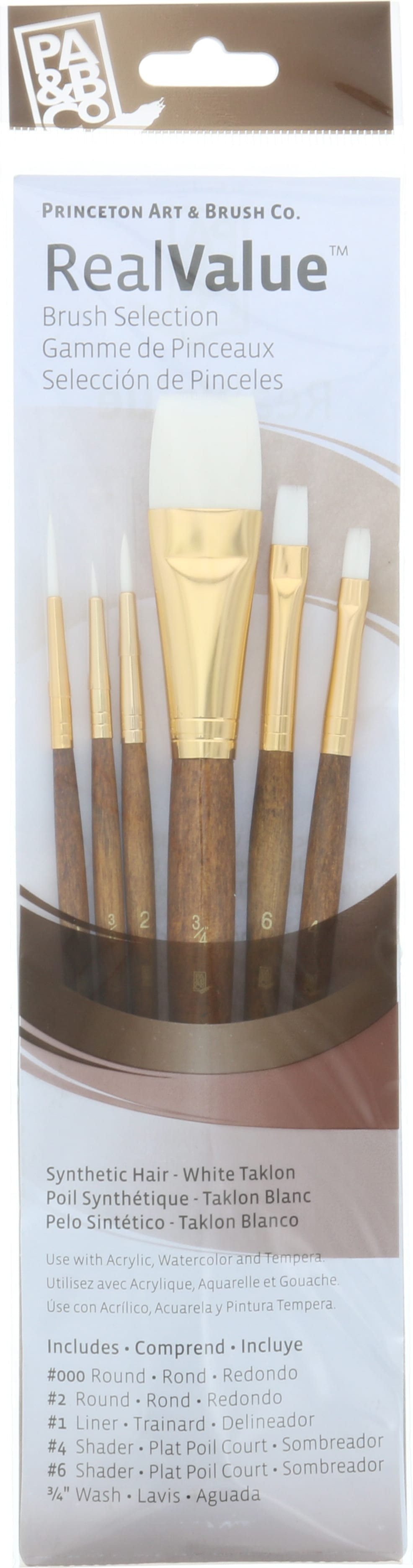 BRUSH WHITE TAKLON VALUE 6 PACK