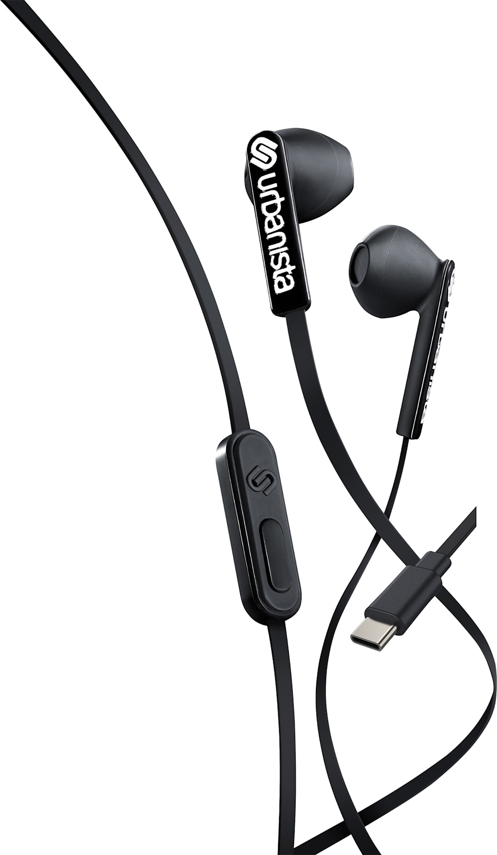 Urbanista San Francisco USB-C Wired Earbuds, Midnight Black