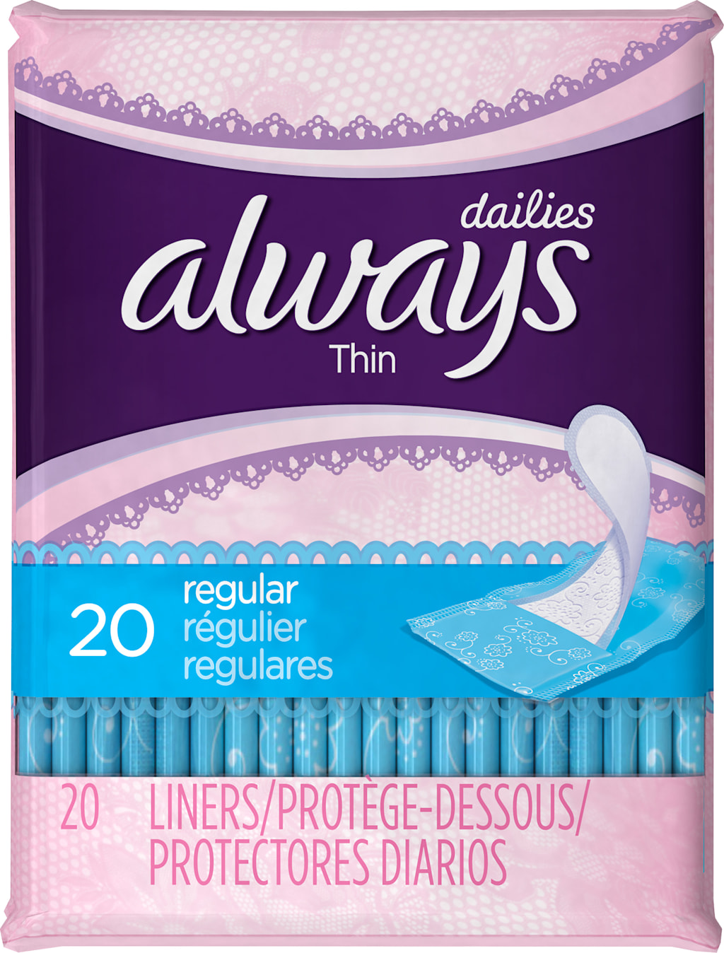 PANTILINER 20CT ALWAYS THINWRP