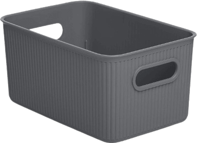 DK GRAY 5L RIBBED STORAGE BIN