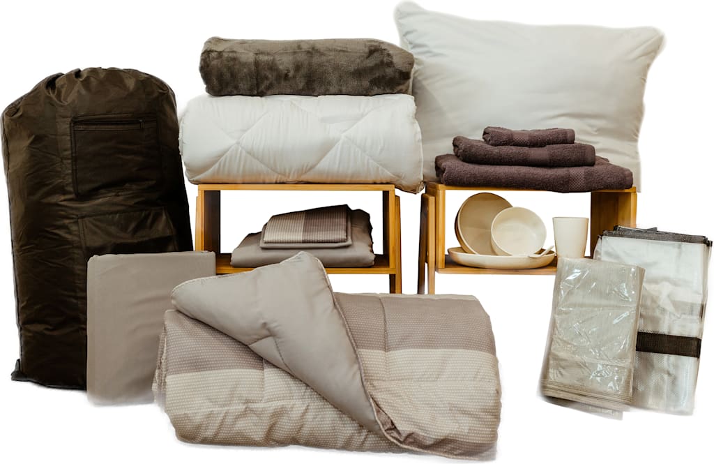 DLX BEDDING BUNDLE-GRY STRIPE
