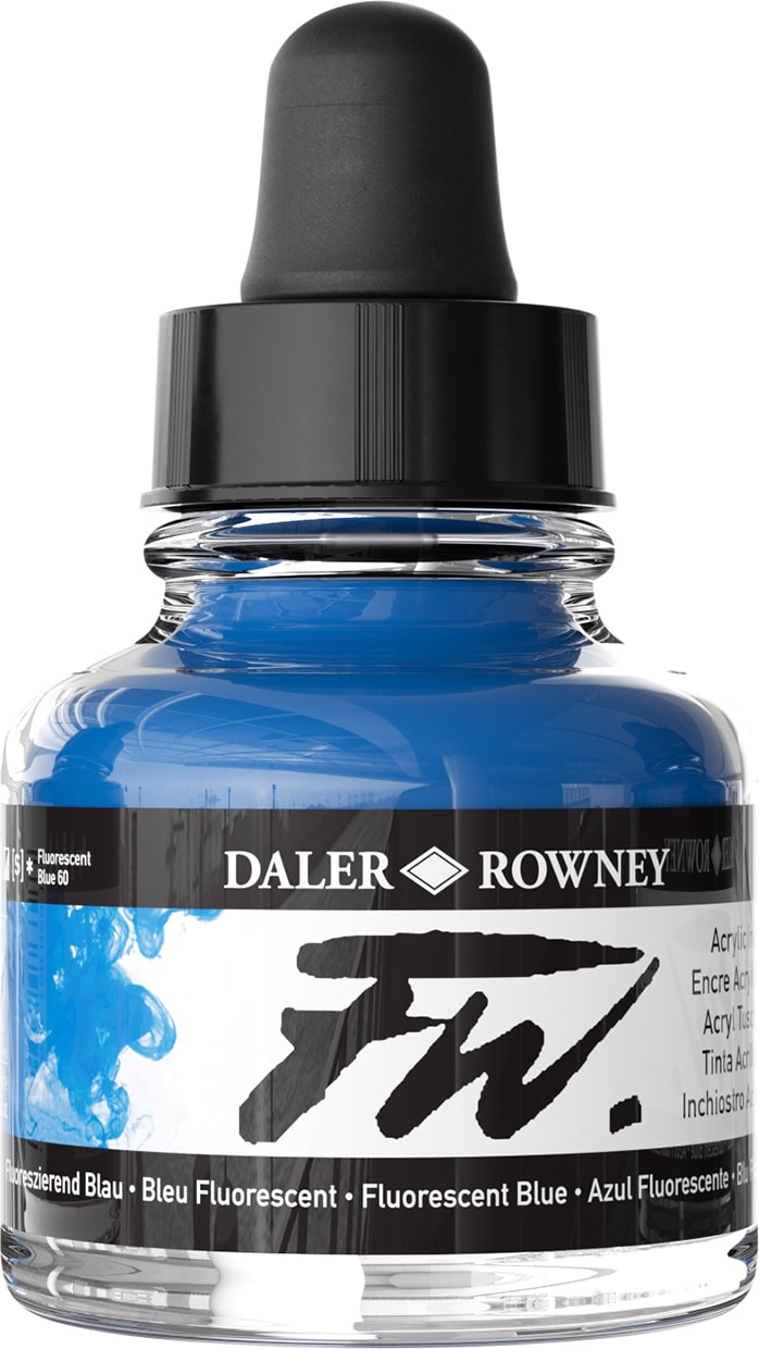 FW ACRYLIC INK 1OZ FLUORESCENT BLUE