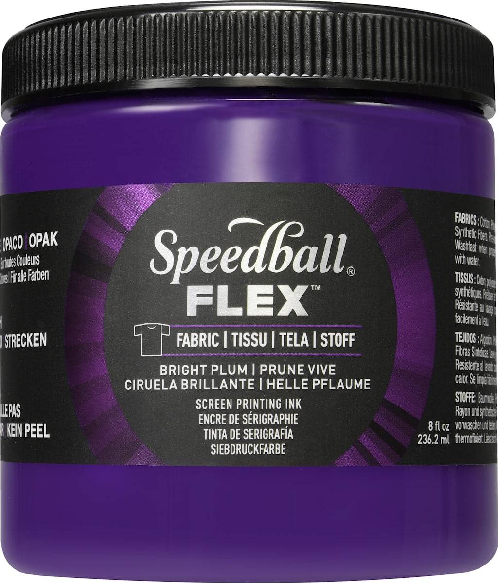 Flex Screen Printing Ink Fabric 8OZ Bright Plum